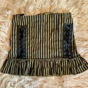 Steampunk vintage hottopic stripped corset style skirt size S
